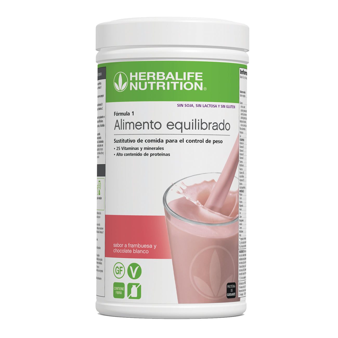 Batido Fórmula 1 Sin - Frambuesa y Chocolate Blanco 500 g